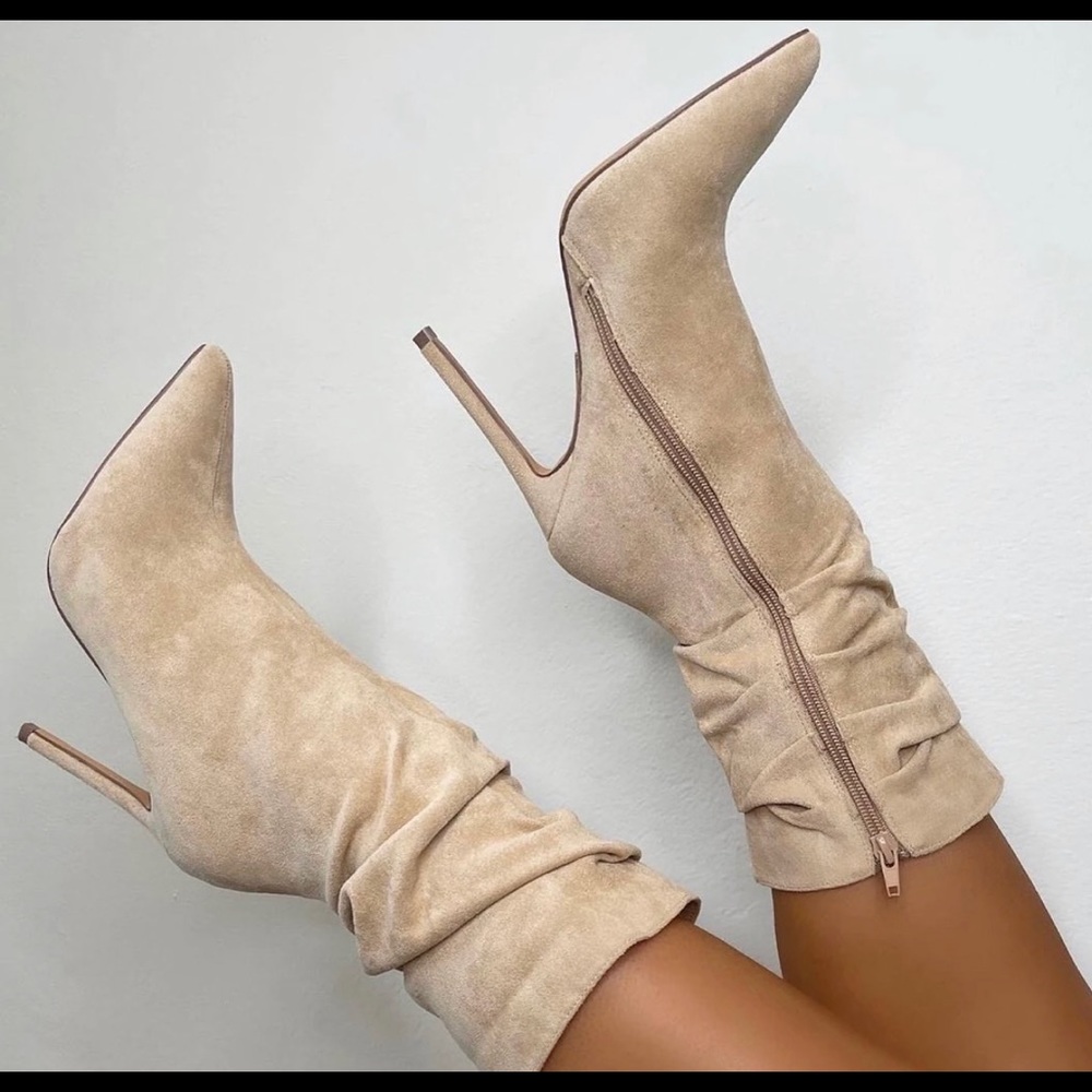 Tan booties